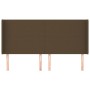 Headboard with dark brown fabric ears 203x16x118/128 cm by , Headboards and footboards - Ref: Foro24-3119325, Price: 121,58 €...