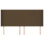 Headboard with dark brown fabric ears 203x16x118/128 cm by , Headboards and footboards - Ref: Foro24-3119325, Price: 117,26 €...
