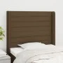 Headboard with dark brown fabric ears 83x16x118/128 cm by , Headboards and footboards - Ref: Foro24-3119697, Price: 64,06 €, ...