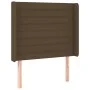 Headboard with dark brown fabric ears 83x16x118/128 cm by , Headboards and footboards - Ref: Foro24-3119697, Price: 64,06 €, ...