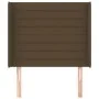 Headboard with dark brown fabric ears 83x16x118/128 cm by , Headboards and footboards - Ref: Foro24-3119697, Price: 64,06 €, ...