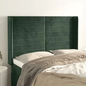 Kopfteil mit dunkelgrünen Samtohren 147x16x118/128cm von , Kopf- und Fußteile - Ref: Foro24-3119771, Preis: 116,37 €, Rabatt: %
