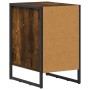 Mesa de Noche Roble Humo 39,5 x 30 x 50 cm Madera contrachapada
