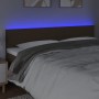 Headboard with LED in dark brown fabric 160x5x78/88 cm by , Headboards and footboards - Ref: Foro24-3121341, Price: 63,51 €, ...