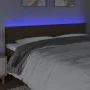 Headboard with LED in dark brown fabric 160x5x78/88 cm by , Headboards and footboards - Ref: Foro24-3121341, Price: 63,08 €, ...