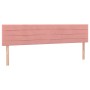 Kopfteil aus rosa Samt mit LED 160x5x78/88 cm von , Kopf- und Fußteile - Ref: Foro24-3121811, Preis: 58,07 €, Rabatt: %