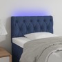 Kopfteil aus blauem Stoff mit LED 80x7x78/88 cm von , Kopf- und Fußteile - Ref: Foro24-3121928, Preis: 45,47 €, Rabatt: %