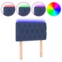 Blue fabric headboard with LED 80x7x78/88 cm by , Headboards and footboards - Ref: Foro24-3121928, Price: 45,76 €, Discount: %