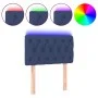 Blue fabric headboard with LED 80x7x78/88 cm by , Headboards and footboards - Ref: Foro24-3121928, Price: 47,57 €, Discount: %