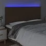 Headboard with LED lights dark brown fabric 200x5x118/128 cm by , Headboards and footboards - Ref: Foro24-3122169, Price: 115...