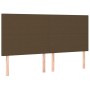 Headboard with LED lights dark brown fabric 200x5x118/128 cm by , Headboards and footboards - Ref: Foro24-3122169, Price: 118...