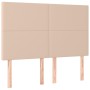 Kopfteil mit LED-Beleuchtung, Cappuccino-Kunstleder, 144 x 5 x 118/128 cm von , Kopf- und Fußteile - Ref: Foro24-3122239, Pre...