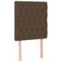Headboard with LED lights dark brown fabric 80x7x118/128 cm by , Headboards and footboards - Ref: Foro24-3122737, Price: 85,9...