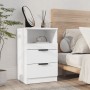 Mesitas de noche 2 uds madera contrachapada color blanco de vidaXL, Mesitas de noche - Ref: Foro24-811233, Precio: 108,25 €, ...