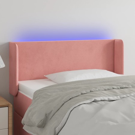 Kopfteil aus rosa Samt mit LED 103x16x78/88 cm von , Kopf- und Fußteile - Ref: Foro24-3122997, Preis: 57,44 €, Rabatt: %