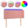 Cabecero con LED de terciopelo rosa 103x16x78/88 cm de , Cabeceros y pies de cama - Ref: Foro24-3122997, Precio: 58,46 €, Des...