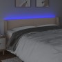 Cabecero con LED cuero sintético capuchino 183x16x78/88 cm de , Cabeceros y pies de cama - Ref: Foro24-3123063, Precio: 85,74...