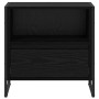 Mesa de Noche con cajón 2 pcs Roble Negro 50 x 39,5 x 50 cm