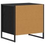 Mesa de Noche con cajón 2 pcs Roble Negro 50 x 39,5 x 50 cm