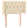 Cream fabric headboard with LED 83x16x78/88 cm by , Headboards and footboards - Ref: Foro24-3123551, Price: 56,76 €, Discount: %