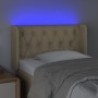Kopfteil aus cremefarbenem Stoff mit LED 83x16x78/88 cm von , Kopf- und Fußteile - Ref: Foro24-3123551, Preis: 55,56 €, Rabat...