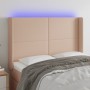 Cabecero con LED cuero sintético capuchino 147x16x118/128cm de , Cabeceros y pies de cama - Ref: Foro24-3123863, Precio: 115,...