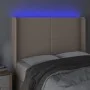 Kopfteil mit LED-Cappuccino-Kunstleder 147x16x118/128cm von , Kopf- und Fußteile - Ref: Foro24-3123863, Preis: 112,41 €, Raba...