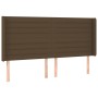 Dunkelbraunes Stoffkopfteil mit LED 163x16x118/128 cm von , Kopf- und Fußteile - Ref: Foro24-3124197, Preis: 118,56 €, Rabatt: %