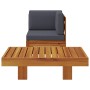 Muebles de jardín 2 pzas cojines madera acacia gris oscuro