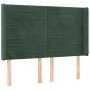 Cabecero con LED de terciopelo verde oscuro 147x16x118/128 cm de , Cabeceros y pies de cama - Ref: Foro24-3124239, Precio: 12...
