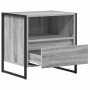 Mesa de Noche con cajón 2 pcs Gris Sonoma 50 x 39,5 x 50 cm
