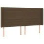 Cabecero con LED de tela marrón oscuro 203x16x118/128 cm de , Cabeceros y pies de cama - Ref: Foro24-3124213, Precio: 126,64 ...