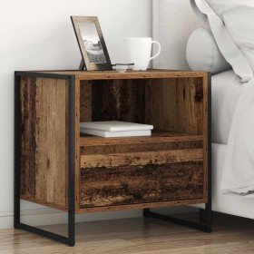 Mesa de Noche con cajón 2 pcs Madera Vieja 50 x 39,5 x 50 cm en Mesitas de noche | Comprar online en Foro24
