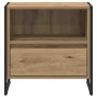 Mesa de Noche con cajón 2 pcs Roble Artesanal 50 x 39,5 x 50 cm en Mesitas de noche | Comprar online en Foro24
