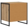 Mesa de Noche con cajón 2 pcs Roble Artesanal 50 x 39,5 x 50 cm en Mesitas de noche | Comprar online en Foro24