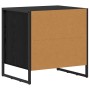 Mesa de Noche con cajón 2 pcs Roble Negro 50 x 39.5 x 50 cm
