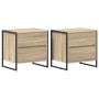 Mesa de Noche con cajón 2 pcs Sonoma 50 x 39.5 x 50 cm