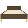 Dark brown fabric bed frame with headboard 80x200 cm by , Beds and slatted bases - Ref: Foro24-3125255, Price: 175,52 €, Disc...