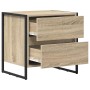 Mesa de Noche con cajón 2 pcs Sonoma 50 x 39.5 x 50 cm
