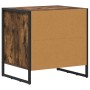Mesa de Noche Roble Humo 50 x 39.5 x 50 cm Madera contrachapada