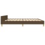 Estructura de cama con cabecero de tela marrón oscuro 200x200cm de , Camas y somieres - Ref: Foro24-3125327, Precio: 296,78 €...