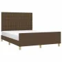 Bed frame with headboard in brown fabric 140x200 cm by , Beds and slatted bases - Ref: Foro24-3125384, Price: 214,41 €, Disco...