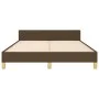 Bed frame with headboard in brown fabric 140x200 cm by , Beds and slatted bases - Ref: Foro24-3125384, Price: 214,41 €, Disco...