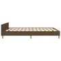 Bed frame with headboard in brown fabric 140x200 cm by , Beds and slatted bases - Ref: Foro24-3125384, Price: 214,41 €, Disco...