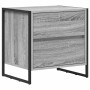 Mesa de Noche con cajón 2 pcs Gris Sonoma 50 x 39.5 x 50 cm