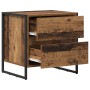 Mesa de Noche con cajón 2 pcs Madera Vieja 50 x 39.5 x 50 cm