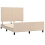 Cappuccino synthetic leather headboard bed frame 140x200cm by , Beds and slatted bases - Ref: Foro24-3125456, Price: 205,40 €...