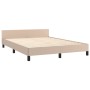 Bettgestell mit Kopfteil aus Cappuccino-Kunstleder, 140 x 200 cm von , Betten und Lattenroste - Ref: Foro24-3125456, Preis: 2...