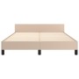 Bettgestell mit Kopfteil aus Cappuccino-Kunstleder, 140 x 200 cm von , Betten und Lattenroste - Ref: Foro24-3125456, Preis: 2...