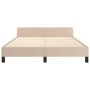 Cappuccino synthetic leather headboard bed frame 140x200cm by , Beds and slatted bases - Ref: Foro24-3125456, Price: 205,40 €...